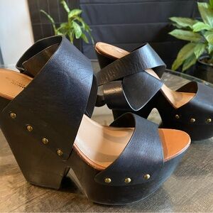 BCBGMaxAzria Black Platform Sandals